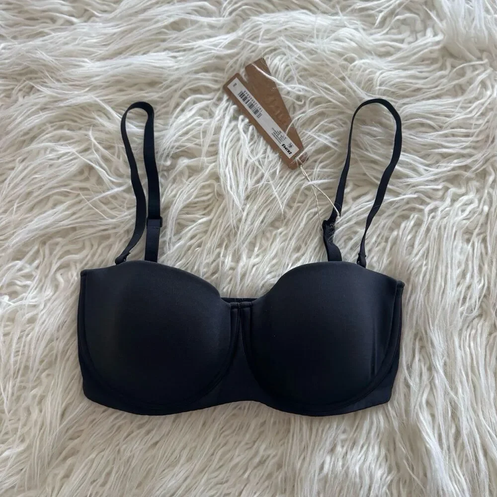 Skims Fits Everybody Strapless Bra Onyx Size 30D - Picture 1 of 6